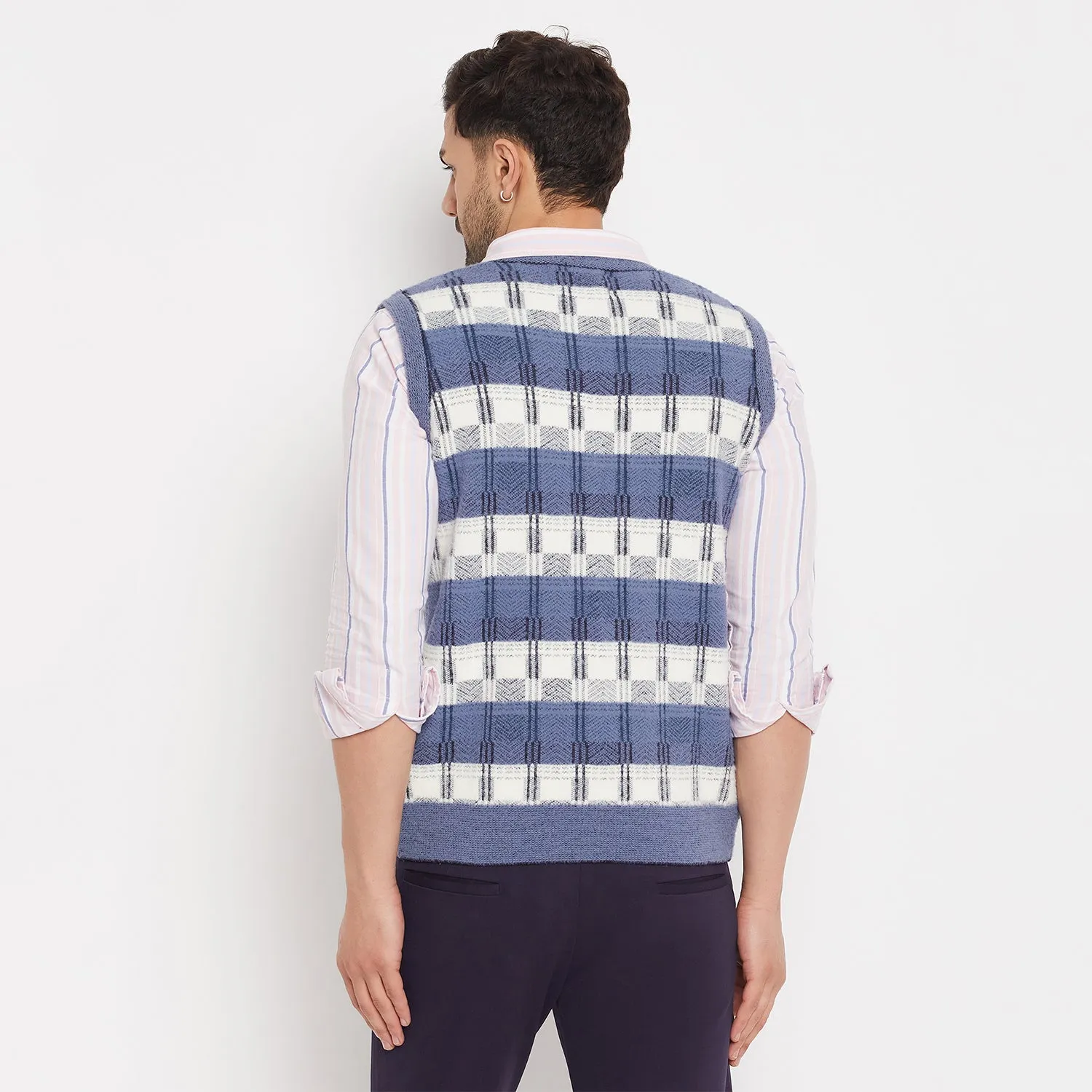 Duke Stardust Men Sleeveless V-Neck Sweater (SDS2164)