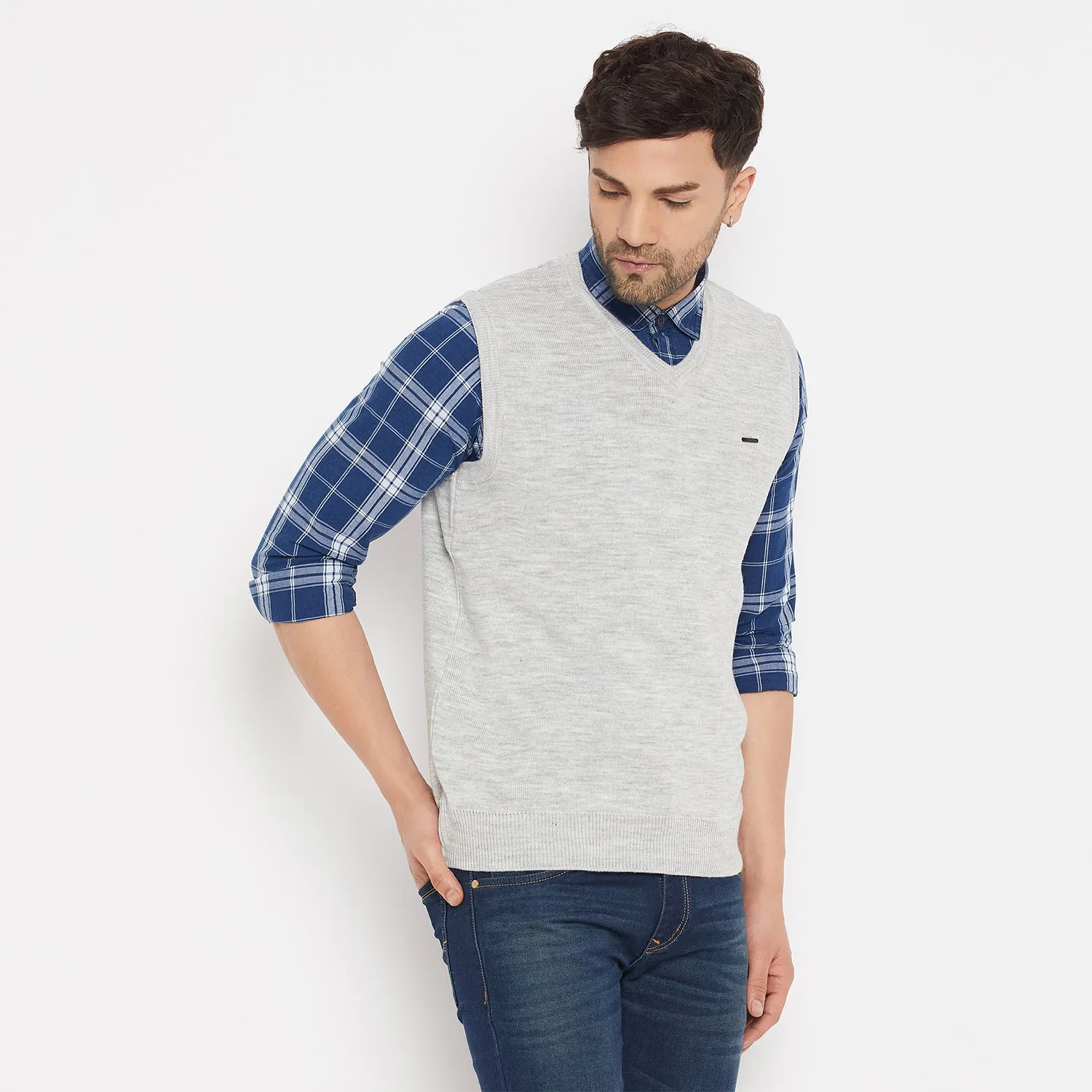 Duke Stardust Men Sleeveless V-Neck Sweater (SDS5000)