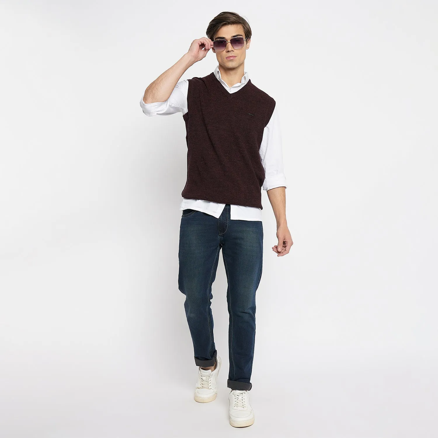 Duke Stardust Men Sleeveless V-Neck Sweater (SDS5000)