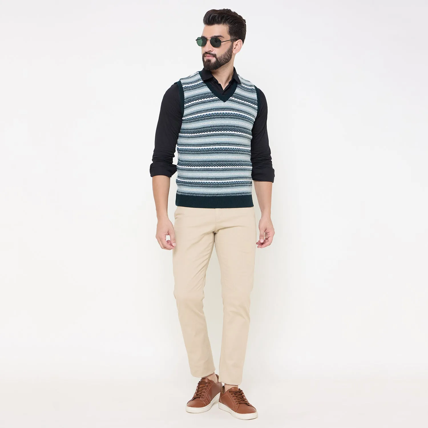 Duke Stardust Men V Neck Reversible Sweater (SDS2287)