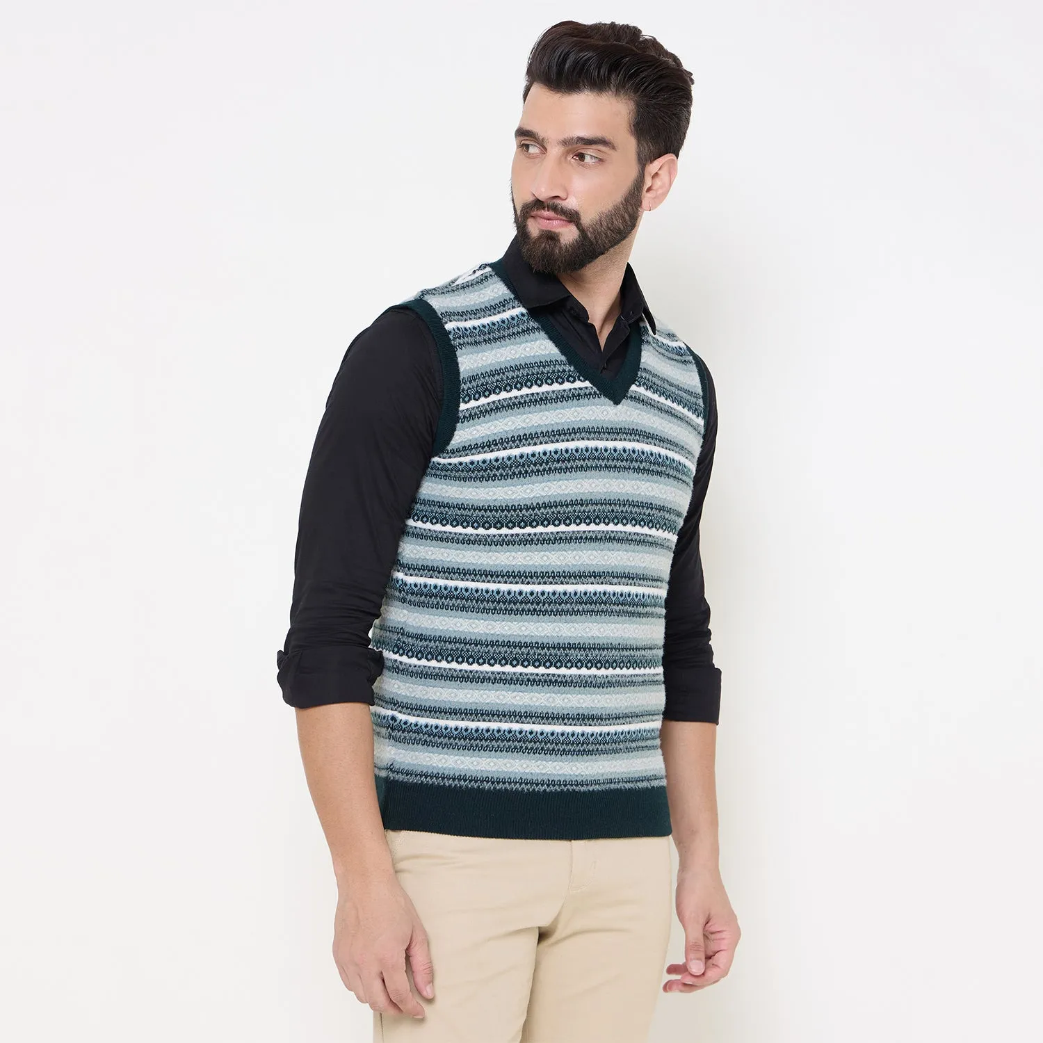 Duke Stardust Men V Neck Reversible Sweater (SDS2287)