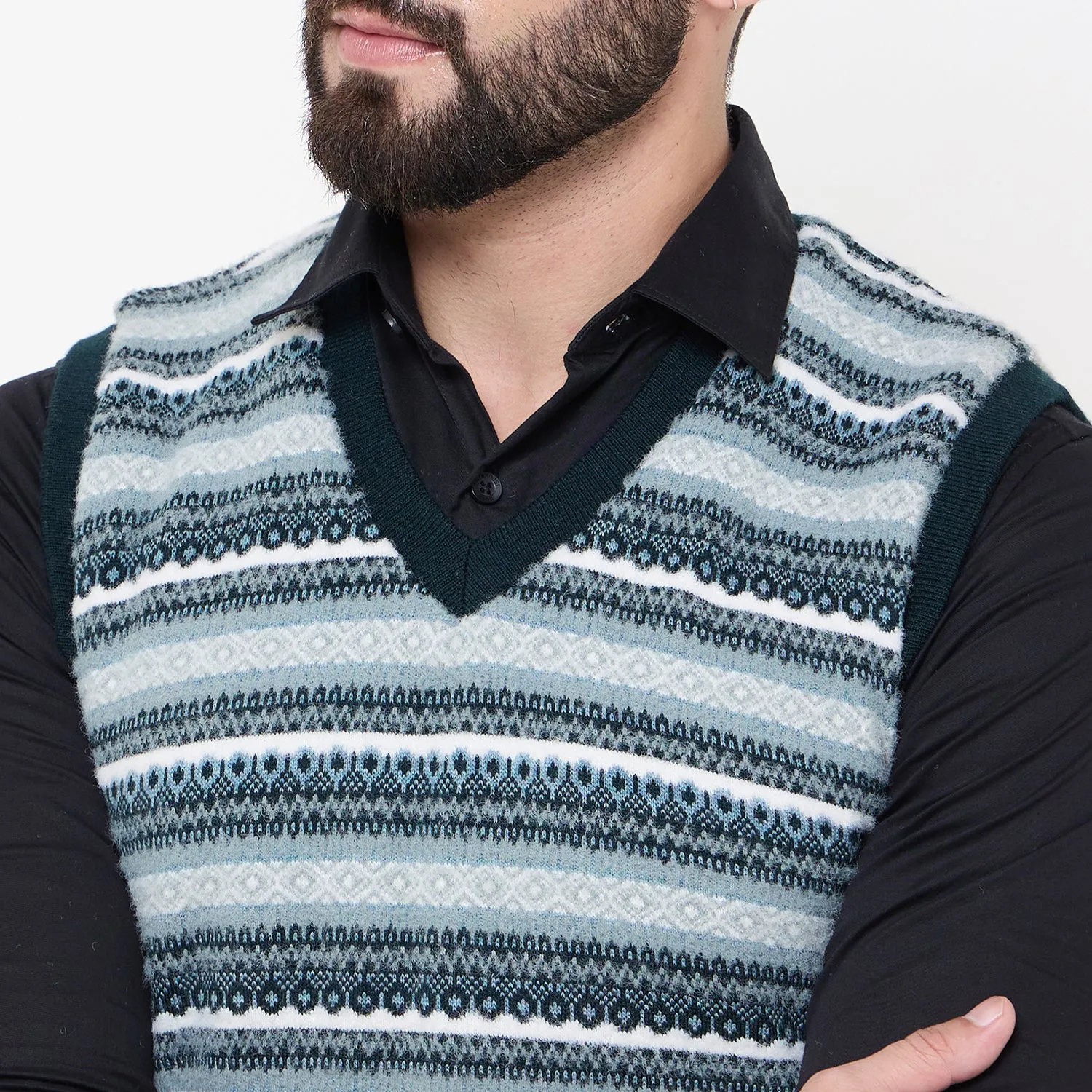 Duke Stardust Men V Neck Reversible Sweater (SDS2287)