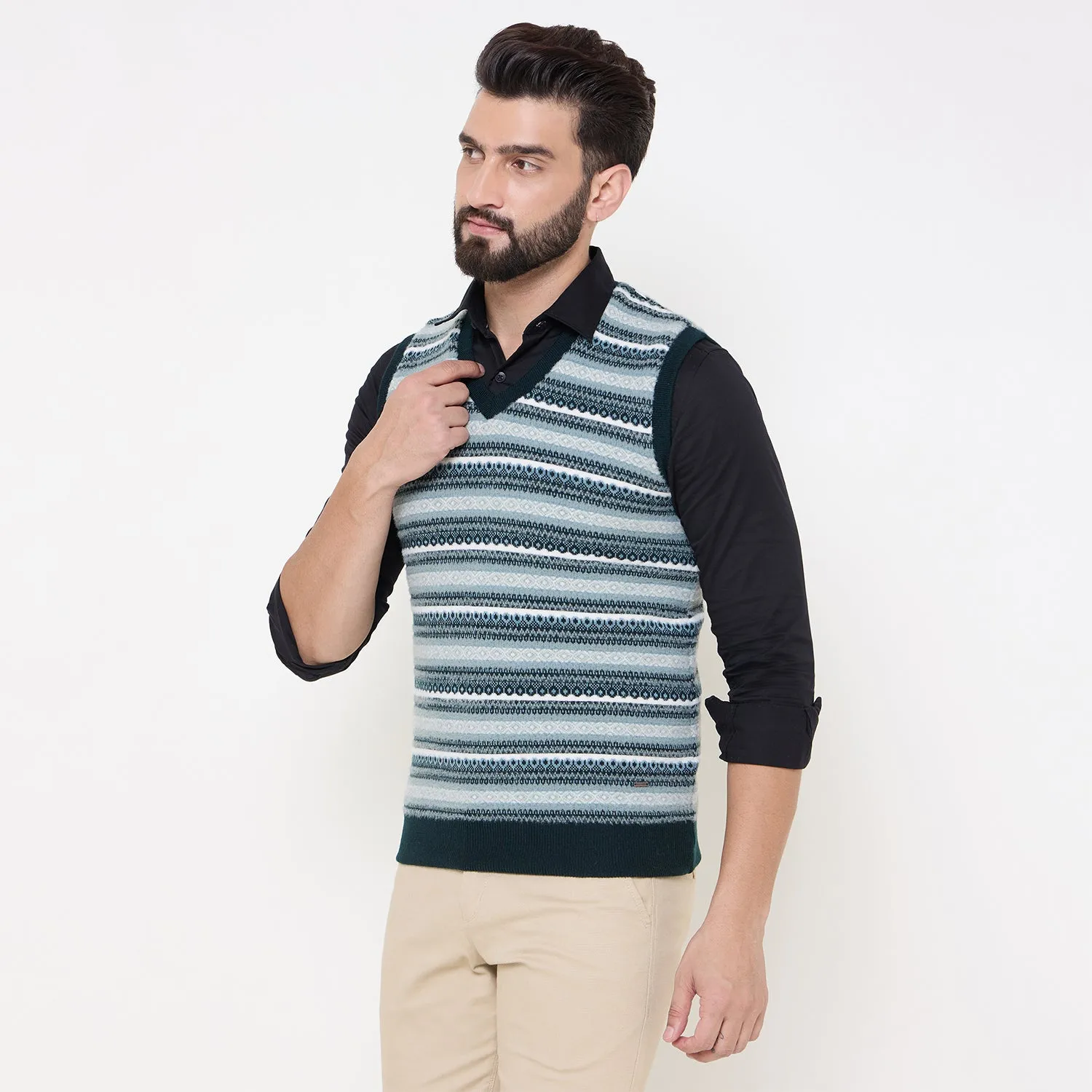 Duke Stardust Men V Neck Reversible Sweater (SDS2287)