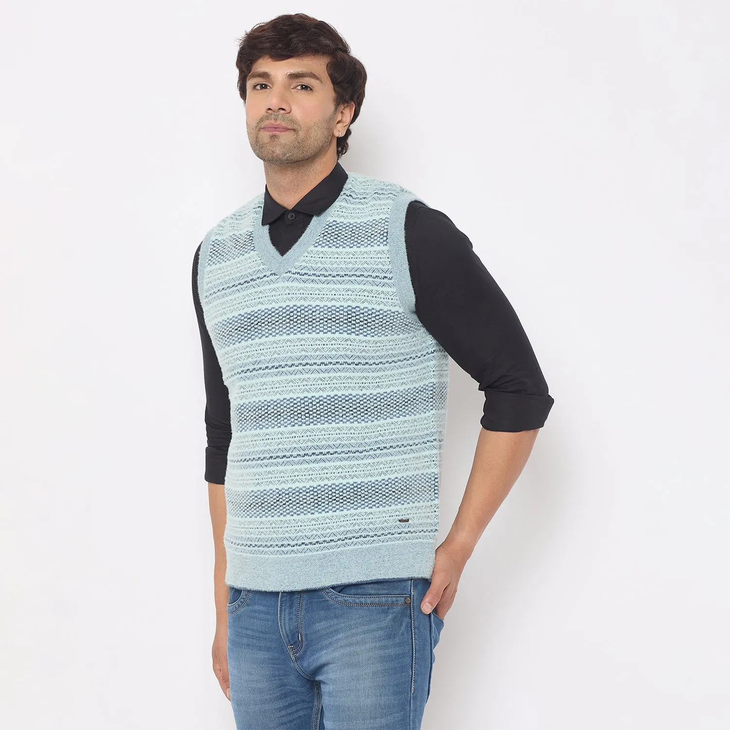 Duke Stardust Men V Neck Reversible Sweater (SDS2290)