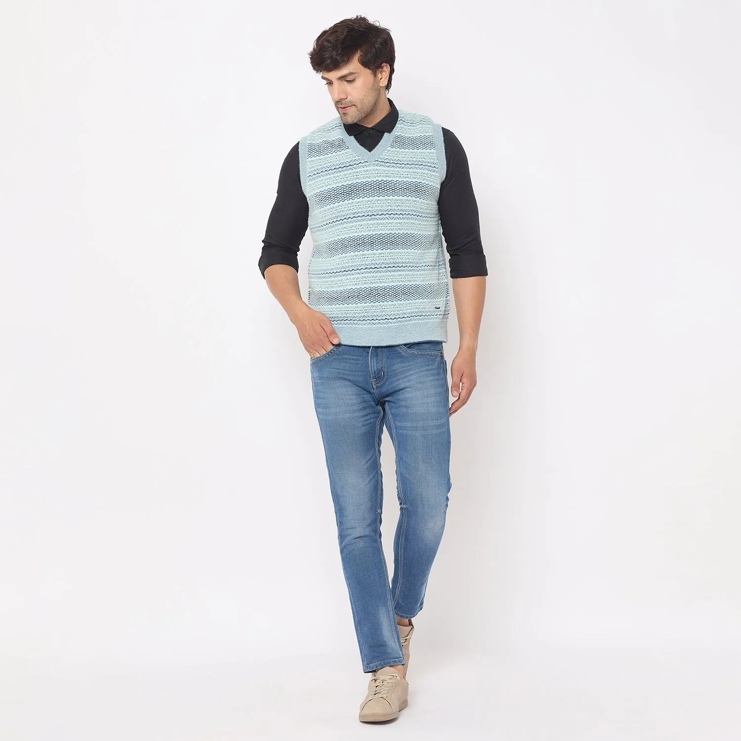 Duke Stardust Men V Neck Reversible Sweater (SDS2290)