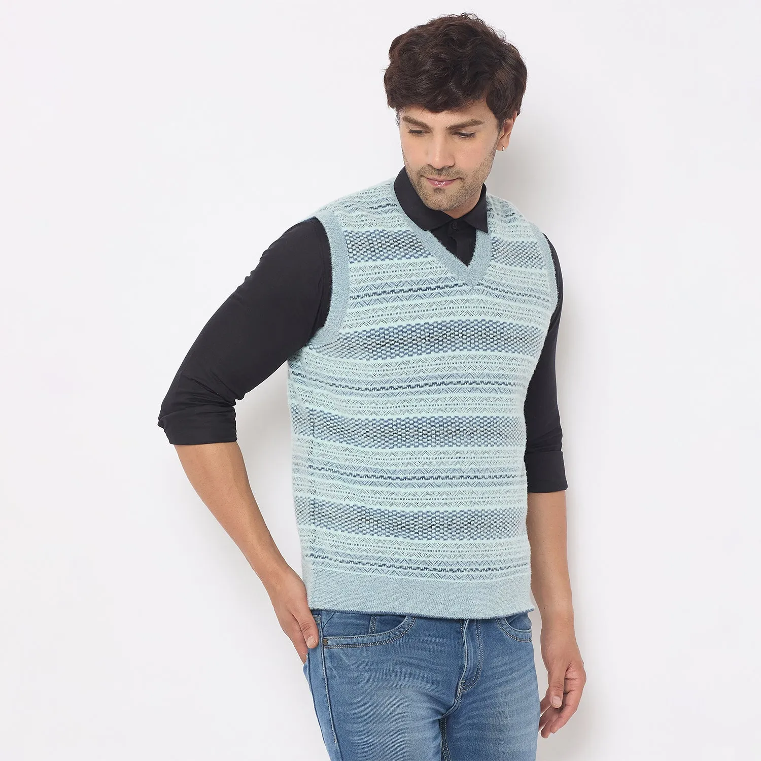 Duke Stardust Men V Neck Reversible Sweater (SDS2290)
