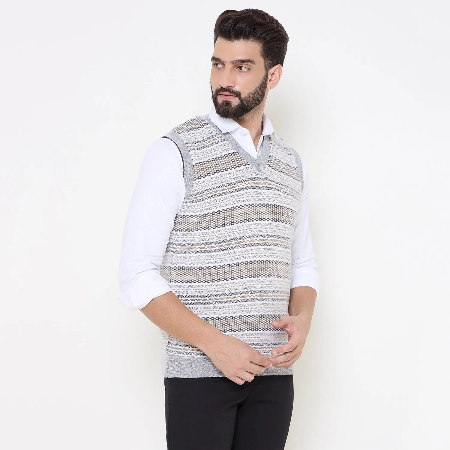 Duke Stardust Men V Neck Reversible Sweater (SDS2290)