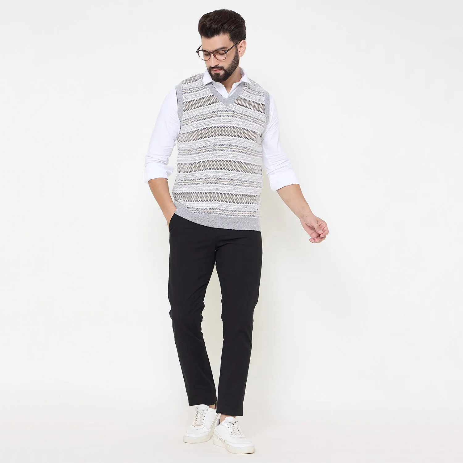 Duke Stardust Men V Neck Reversible Sweater (SDS2290)