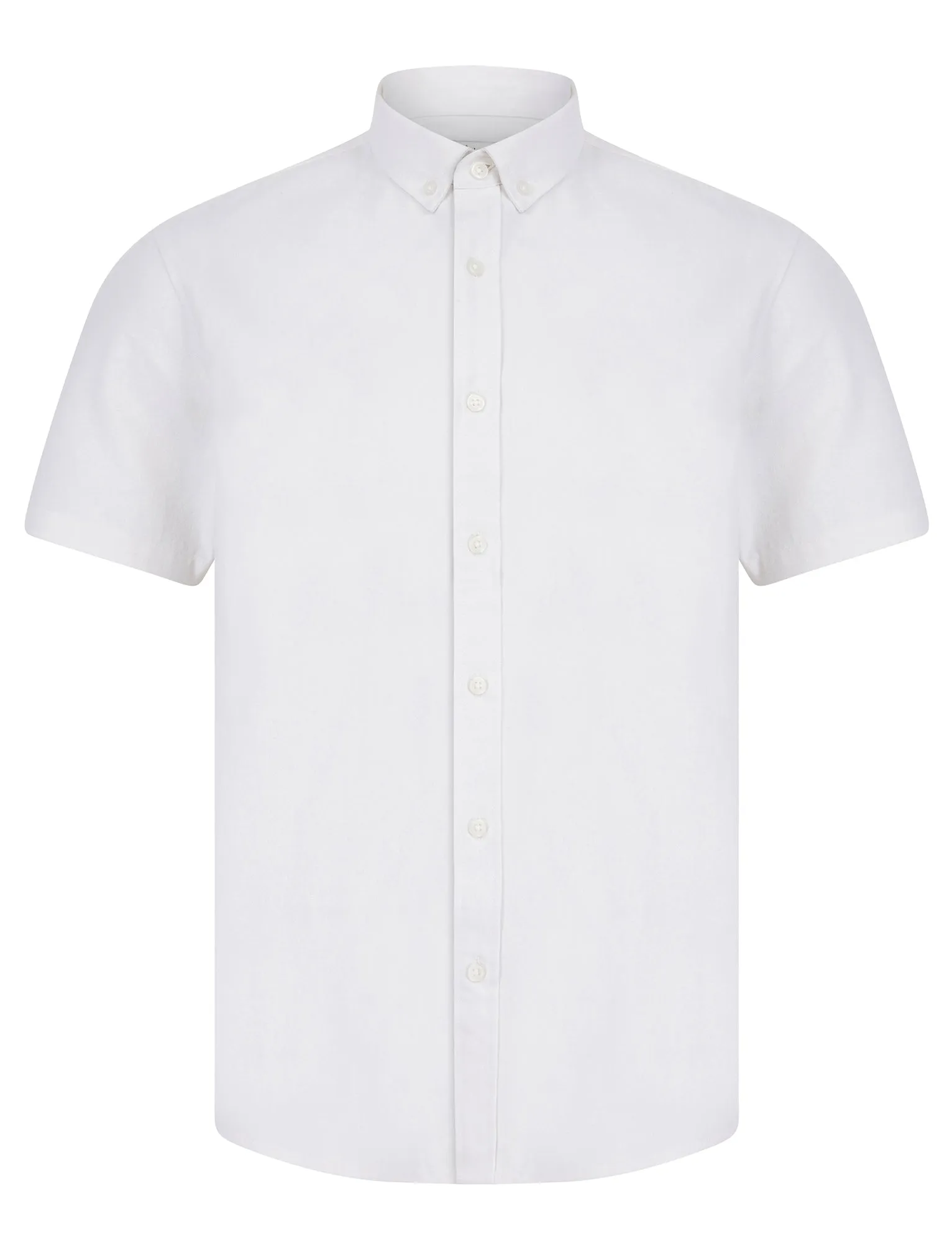 Elbury 3 Short Sleeve Cotton Twill Shirt in Bright White - Tokyo Laundry