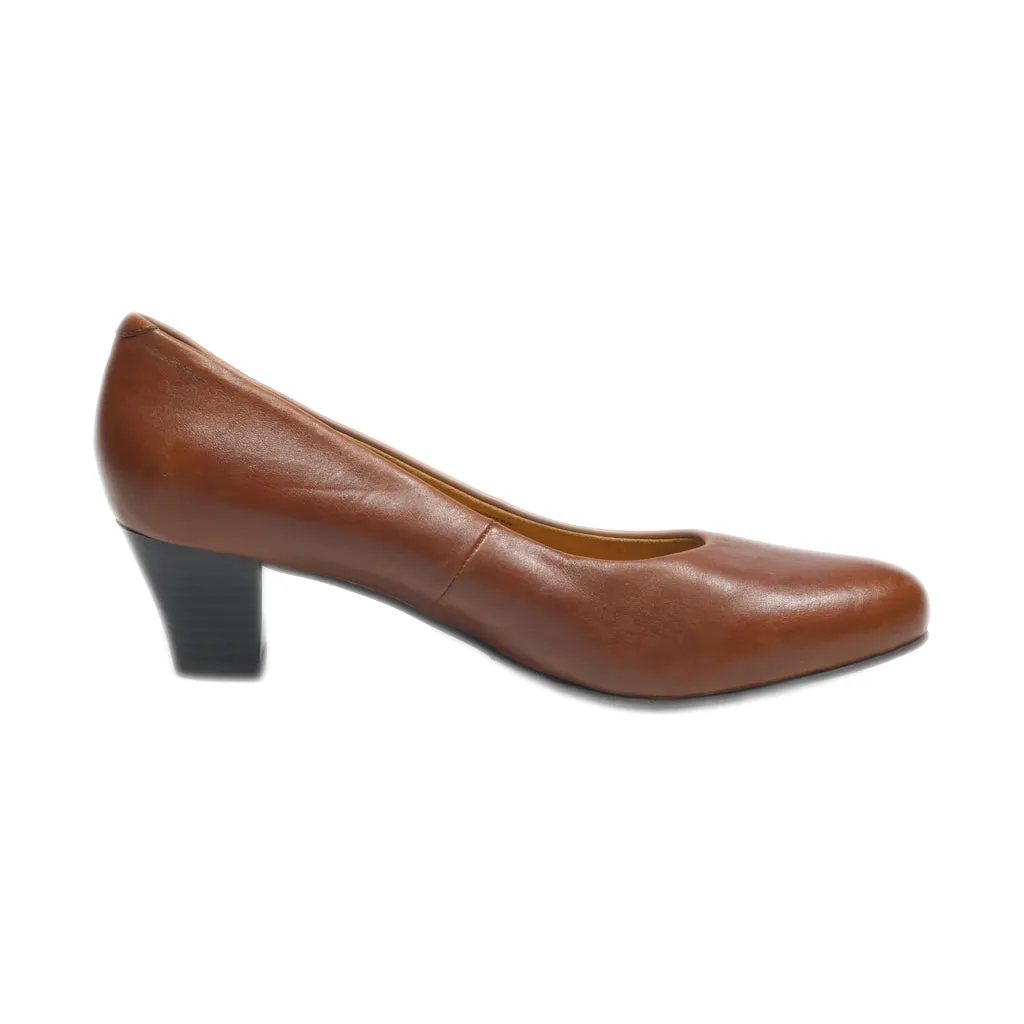 Eram Mid-Heel Shoes Leather Brown Colour For Women