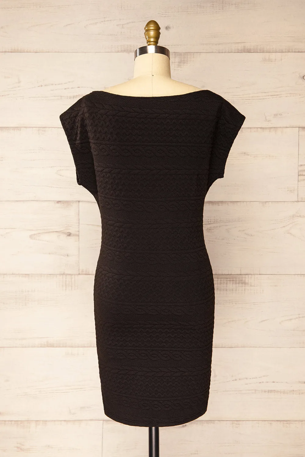 Eva-Marie Black | Cable Pattern Short Dress