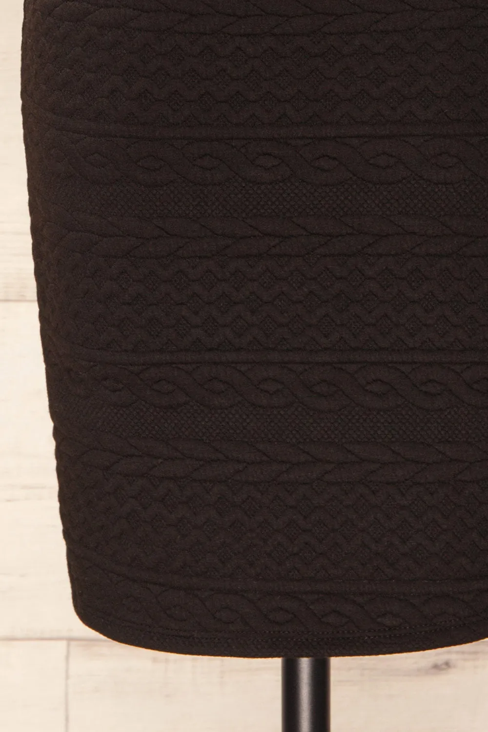 Eva-Marie Black | Cable Pattern Short Dress