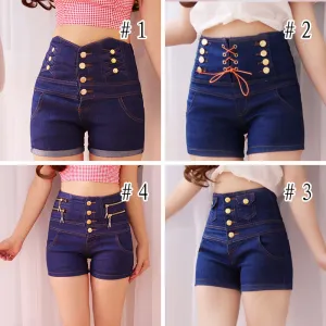 Fashion Tall Waist Jeans Shorts AD0052