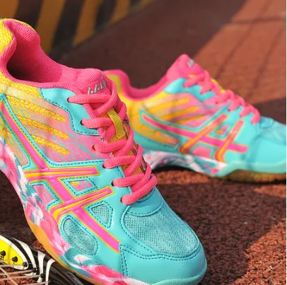 Female Colourful Value Badminton Shoes - Blue/Pink