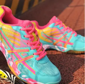Female Colourful Value Badminton Shoes - Blue/Pink