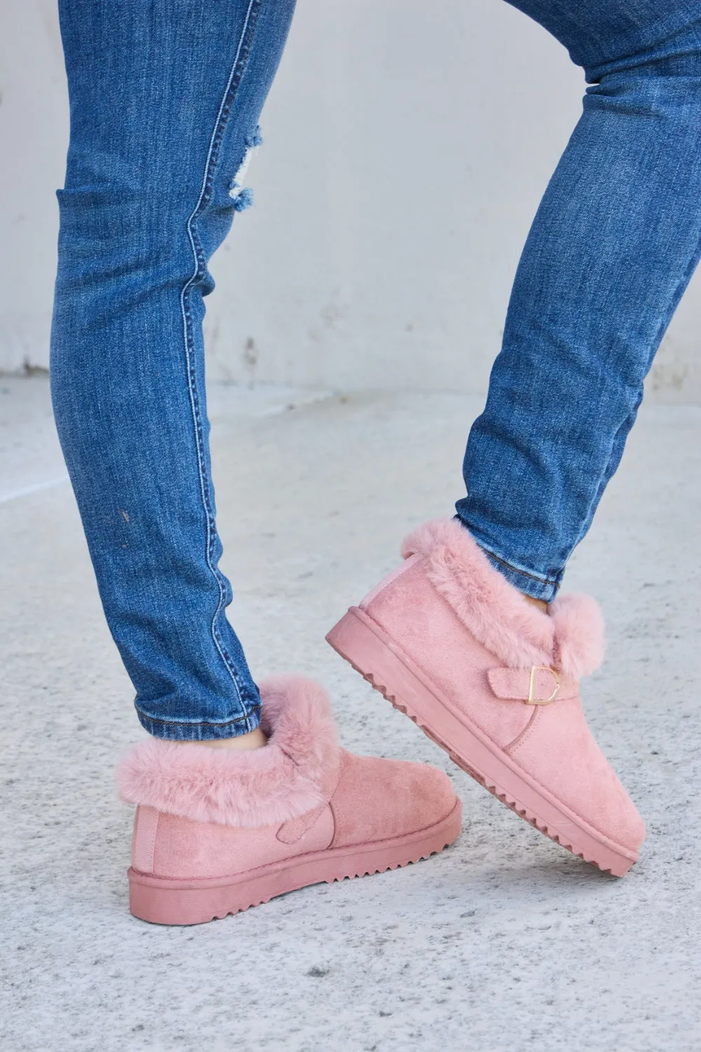 Furry Chunky Thermal Ankle Boots