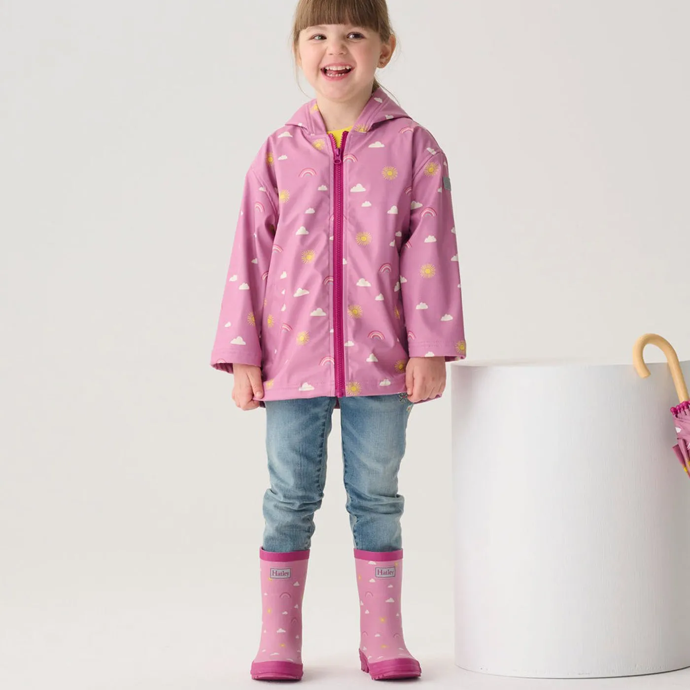 Girls Sun Charms Matte Rain Boots