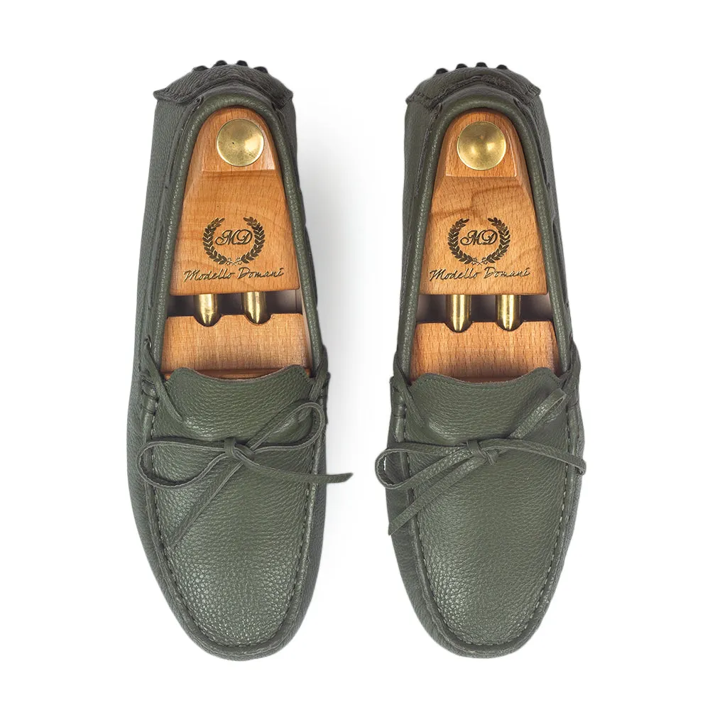 Gommino Leather Loafers (Military Green)