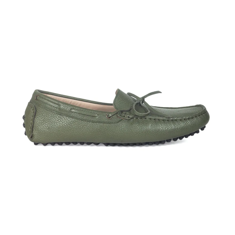 Gommino Leather Loafers (Military Green)