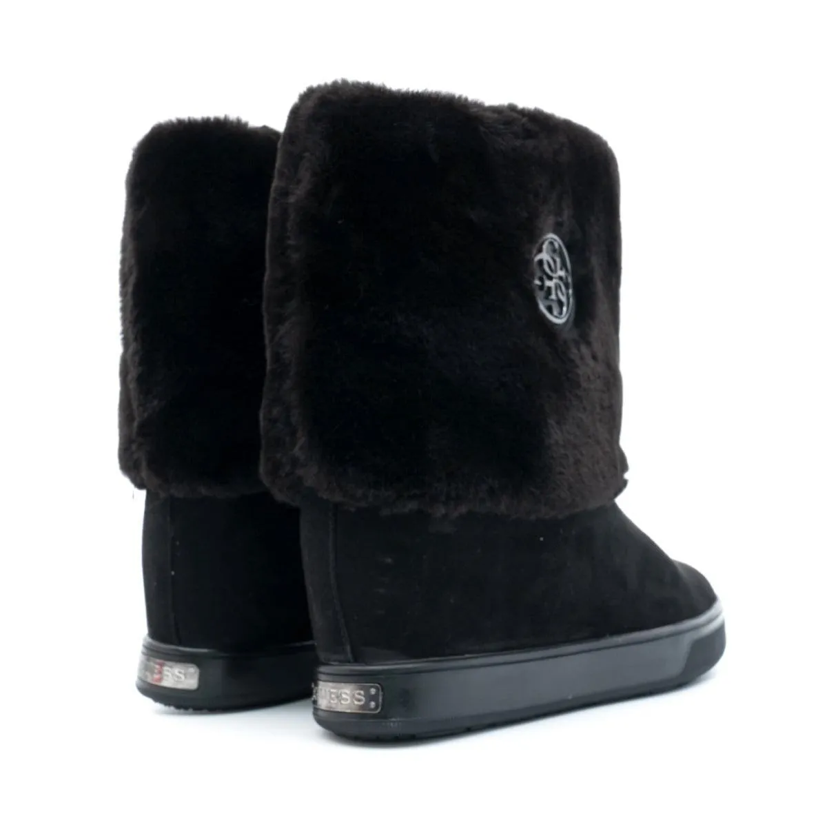 Guess Ankle Boots Fur Black Colour For Women