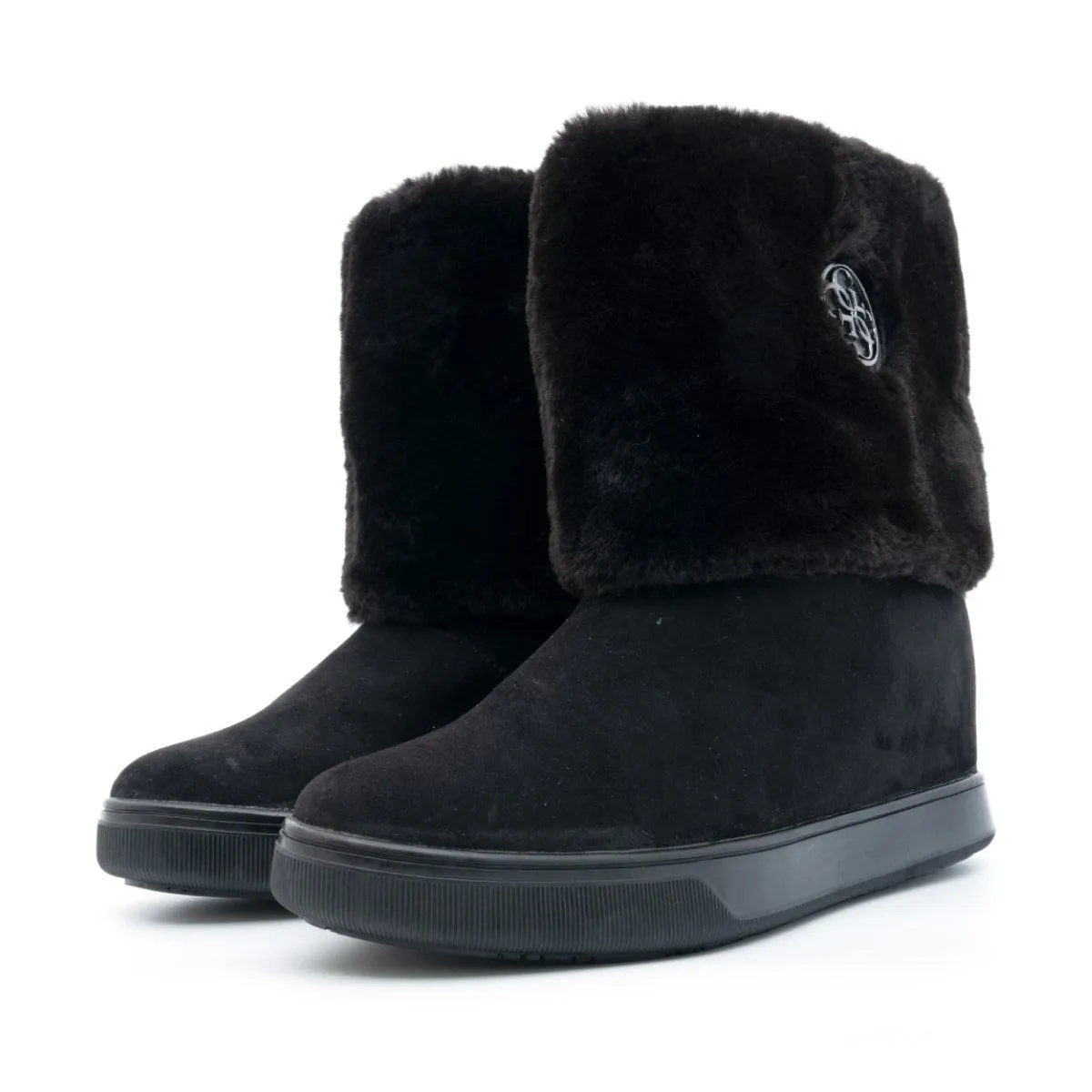 Guess Ankle Boots Fur Black Colour For Women