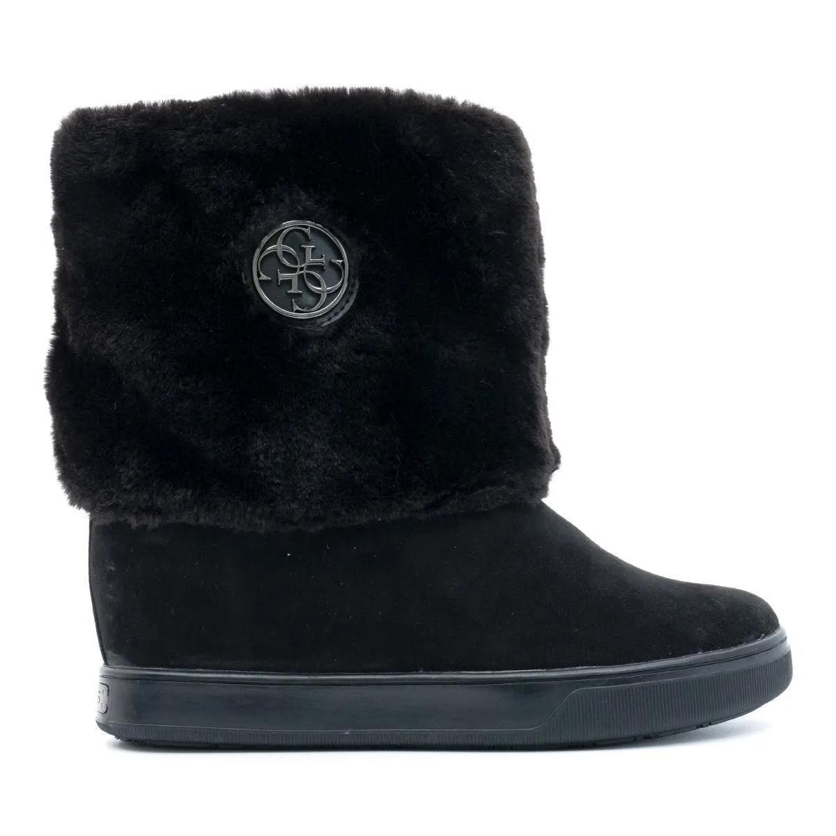 Guess Ankle Boots Fur Black Colour For Women
