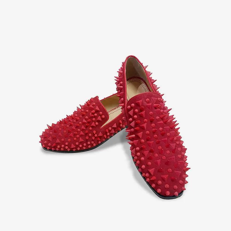 Handmade Studs Spike Loafers