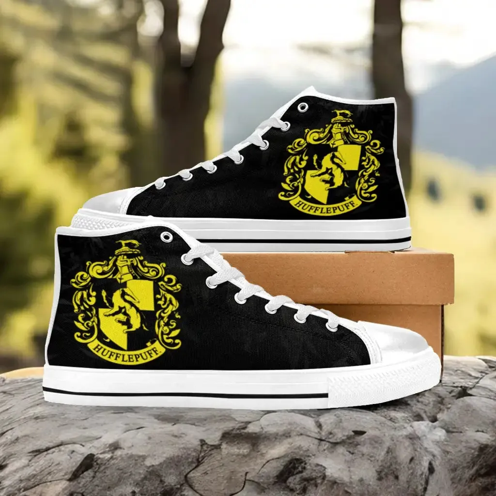 Harry Potter Hogwarts Hufflepuff Shoes High Top Sneakers for Kids and Adults