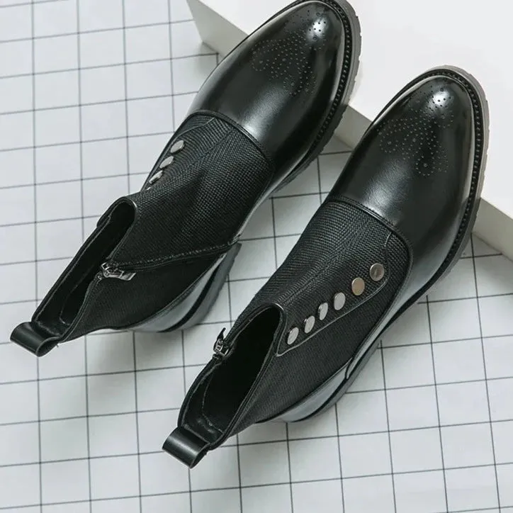 High-Top Breathable Round Toe Boots