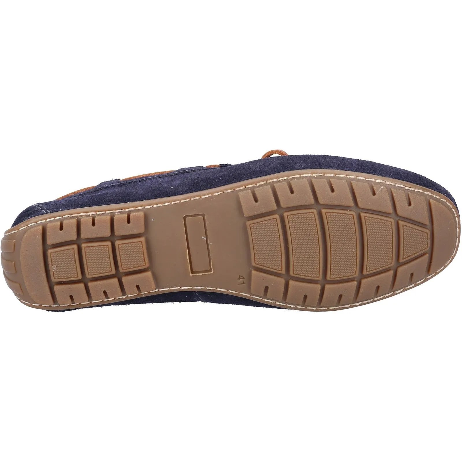 Hush Puppies Mens Reuben Suede Boat Shoes - Navy