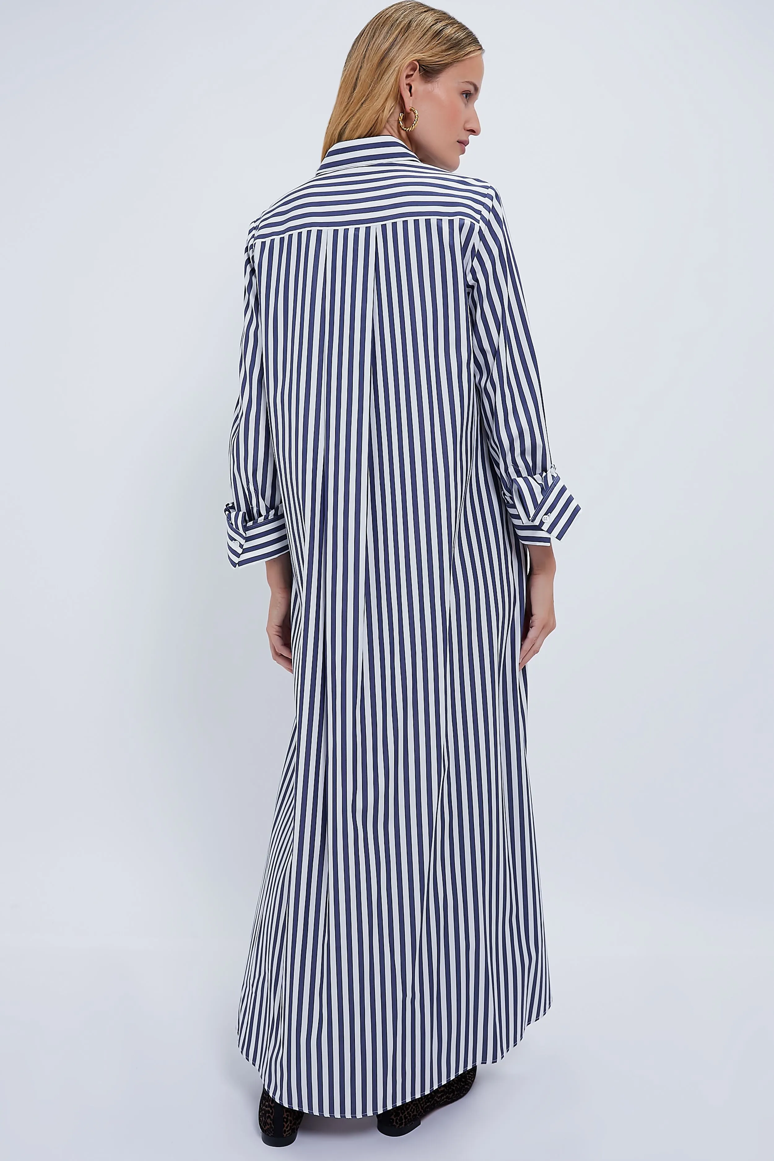 Indigo White Stripe Jennys Gown