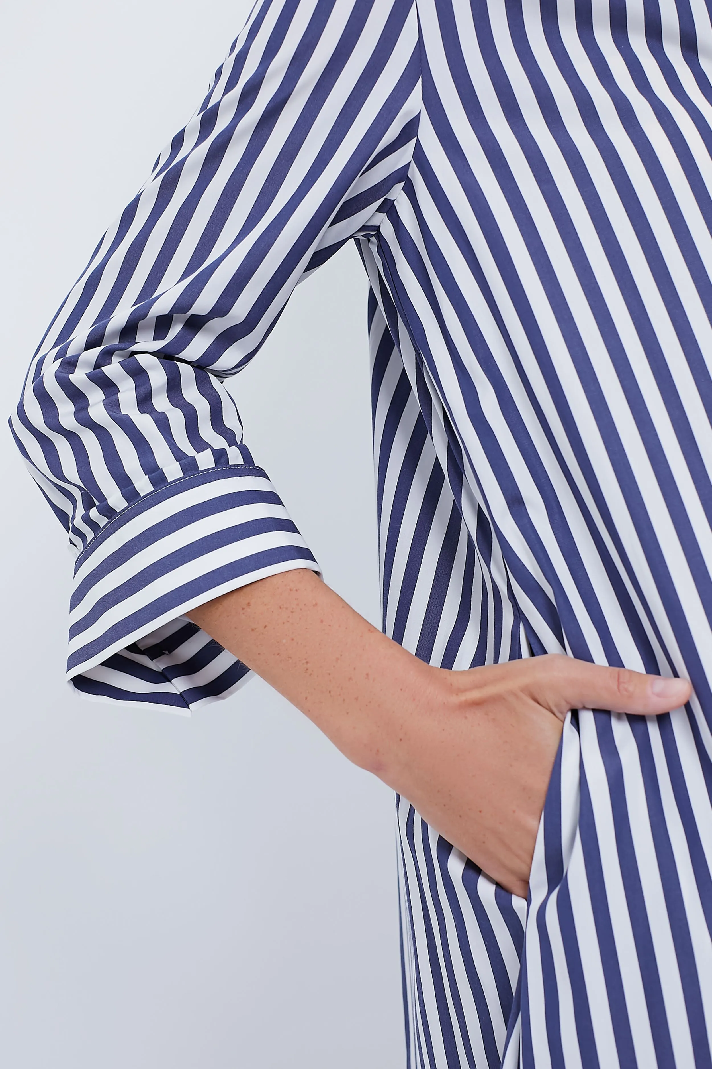 Indigo White Stripe Jennys Gown