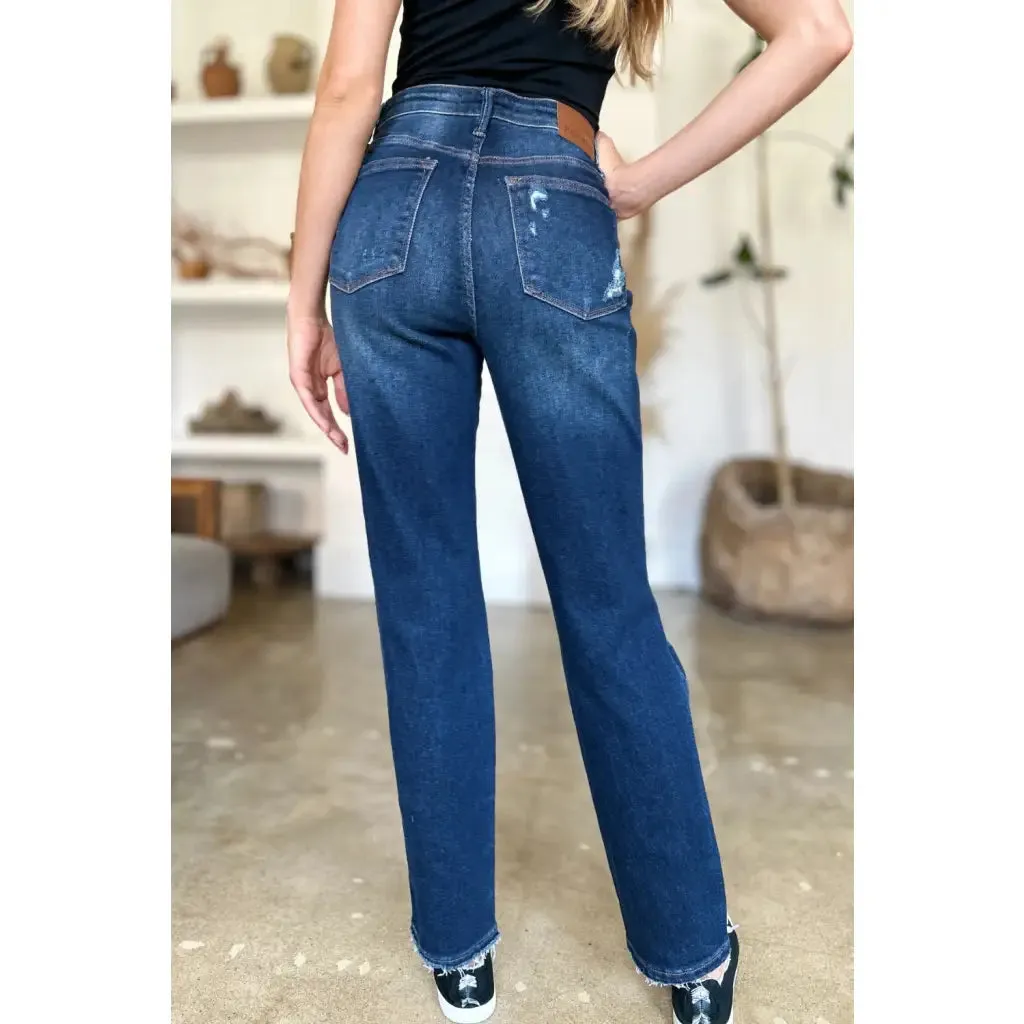 It's Heavy Distressed Rigid Magic Judy Blue Jeans