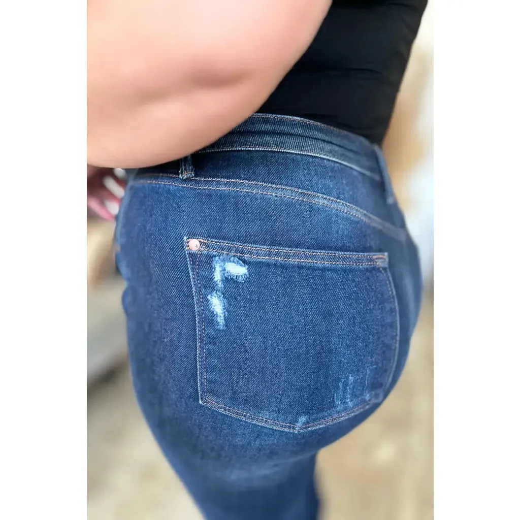 It's Heavy Distressed Rigid Magic Judy Blue Jeans