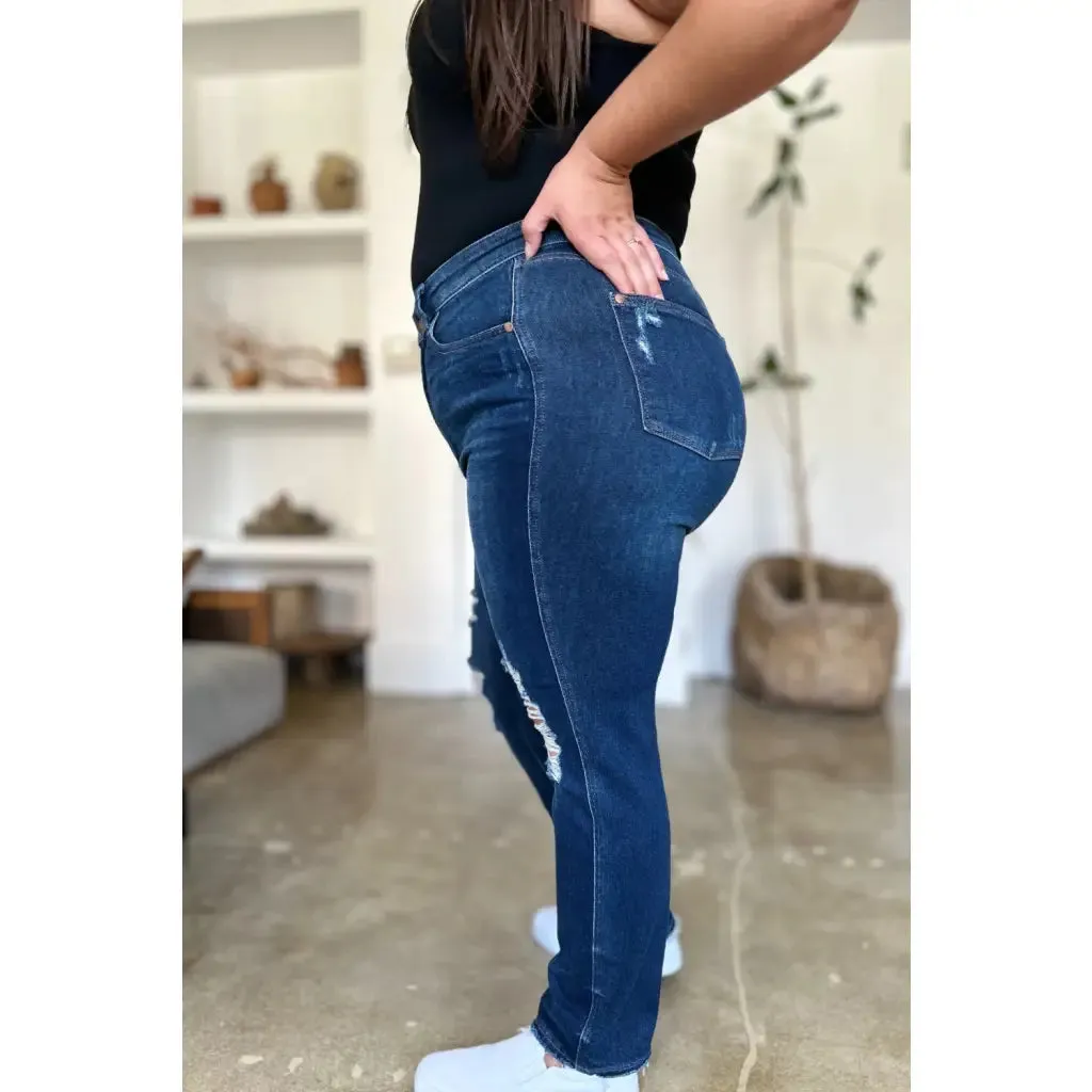 It's Heavy Distressed Rigid Magic Judy Blue Jeans