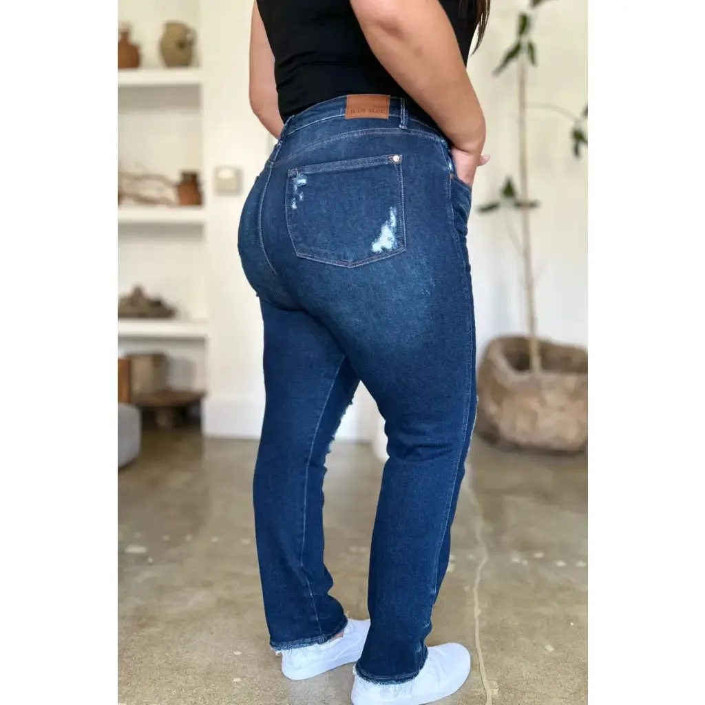 It's Heavy Distressed Rigid Magic Judy Blue Jeans