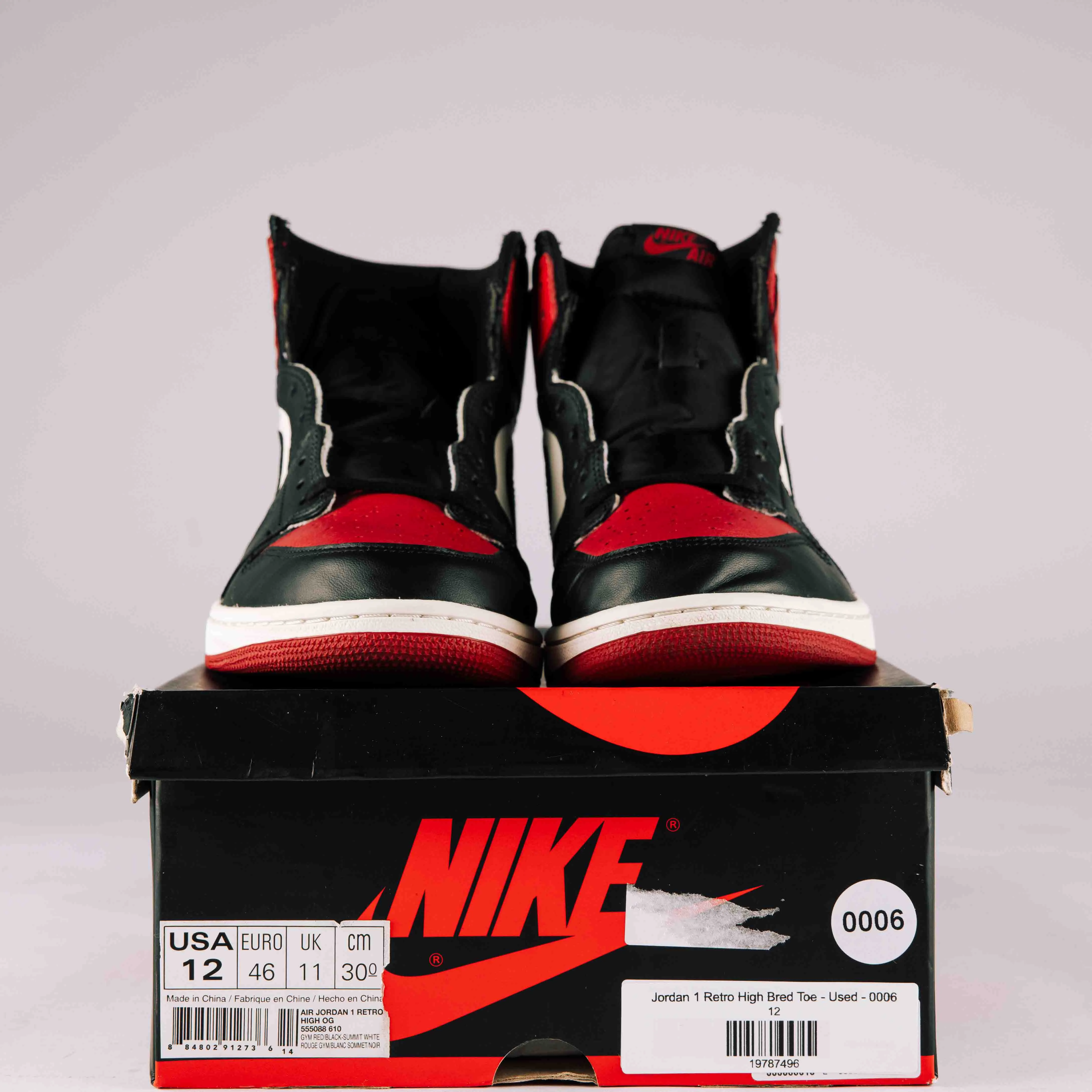 Jordan 1 Retro High Bred Toe - Used - 0006