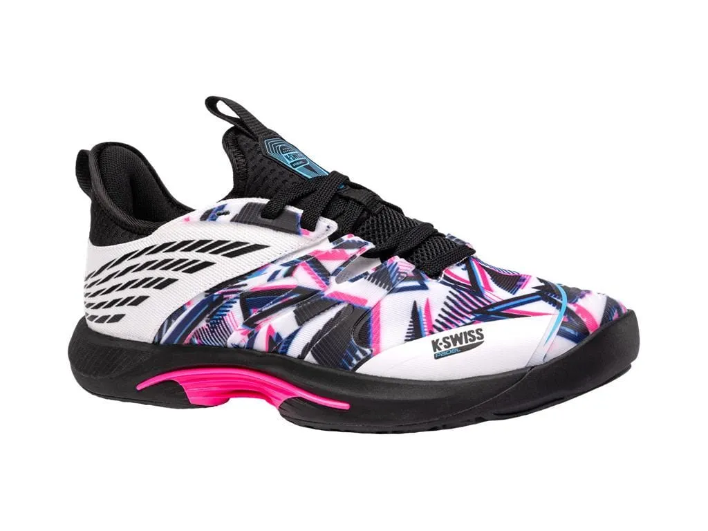 K-Swiss Speedtrac Badminton Shoes - White / Black / Neon Pink
