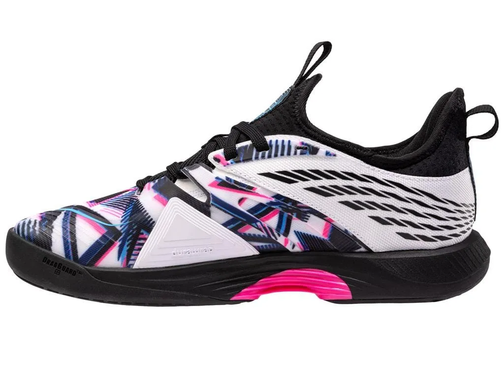K-Swiss Speedtrac Badminton Shoes - White / Black / Neon Pink