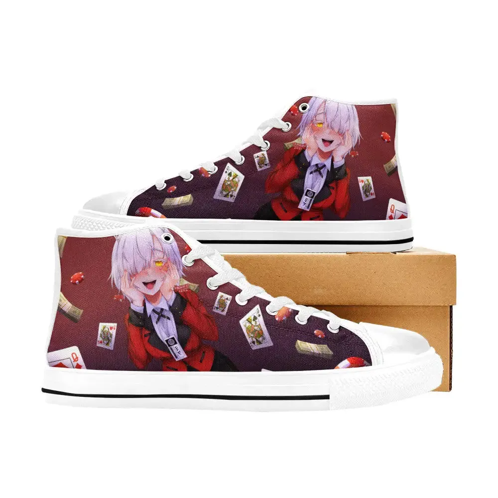 Kakegurui Compulsive Gambler Chartreux Westia Shoes High Top Sneakers for Kids and Adults