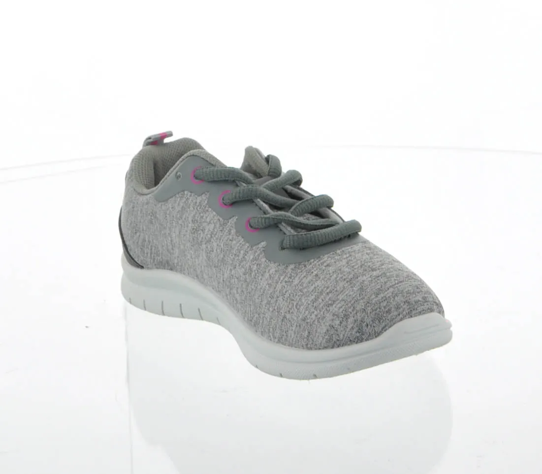 KID'S SHOES LIGHT GRAY FABRIC TENNIS SNEAKERS 1884K