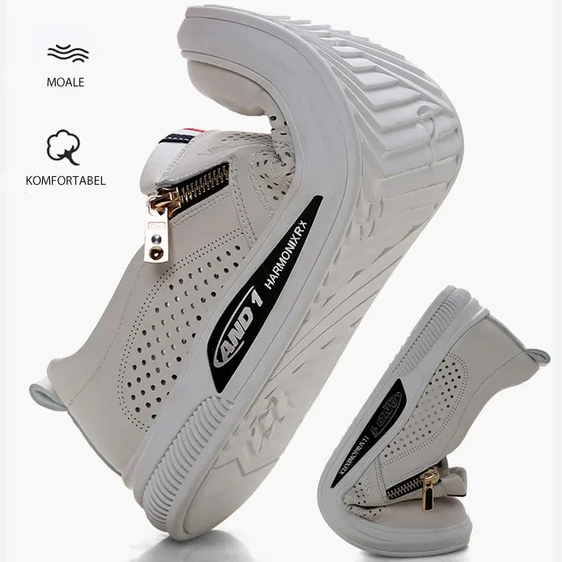 Leather shoes for men - increased height and comfort