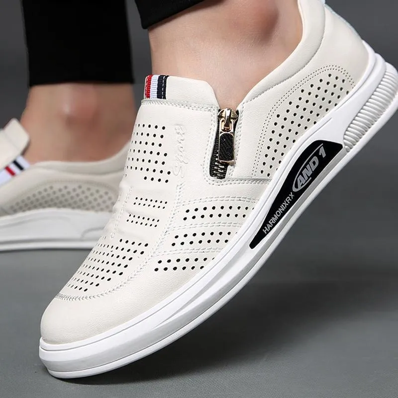Leather shoes for men - increased height and comfort