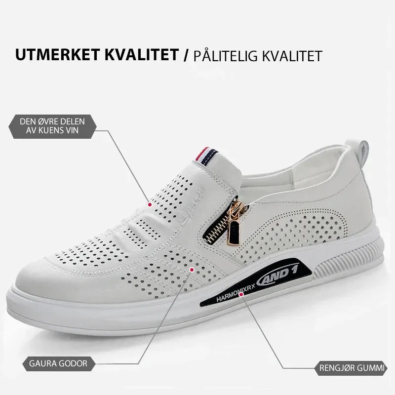Leather shoes for men - increased height and comfort