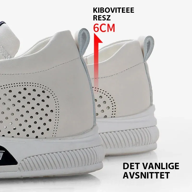 Leather shoes for men - increased height and comfort