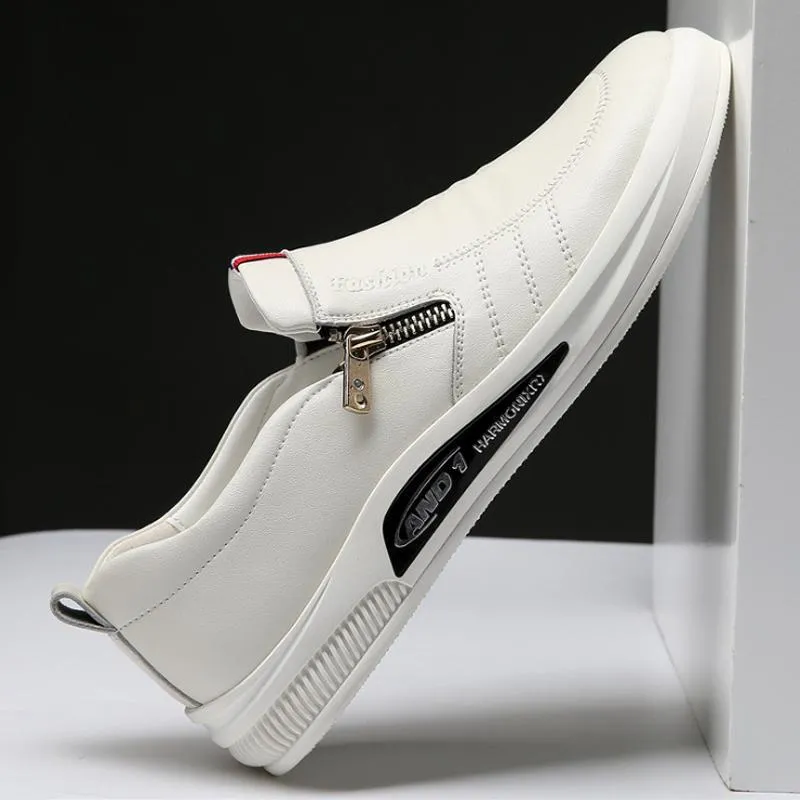 Leather shoes for men - increased height and comfort