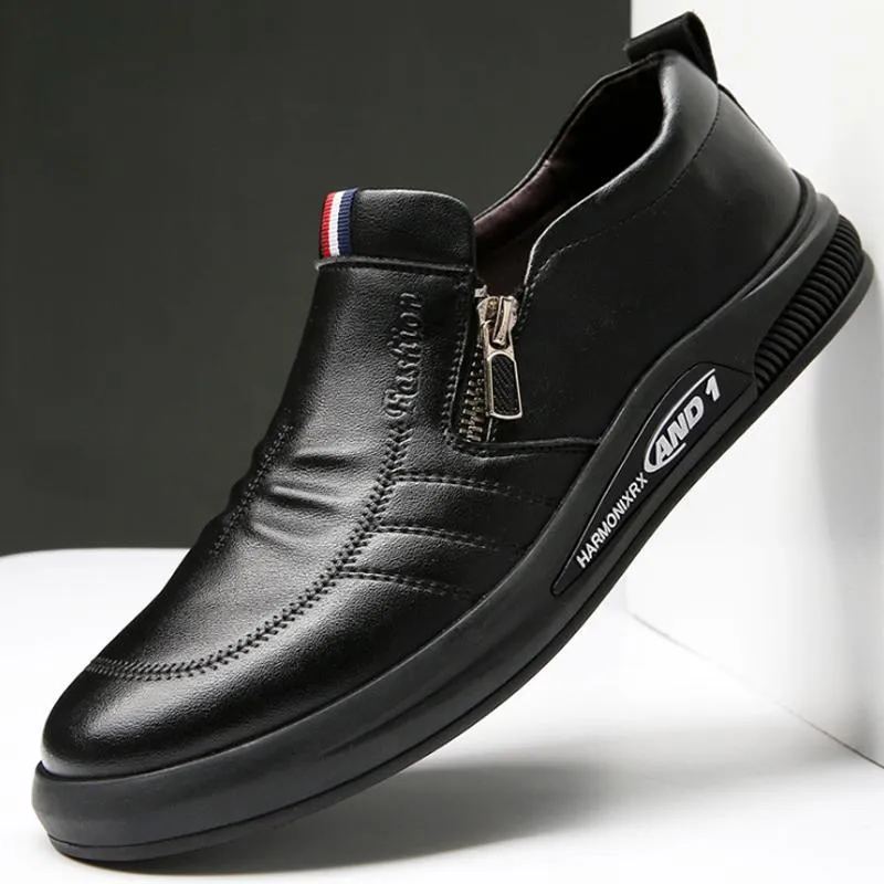 Leather shoes for men - increased height and comfort