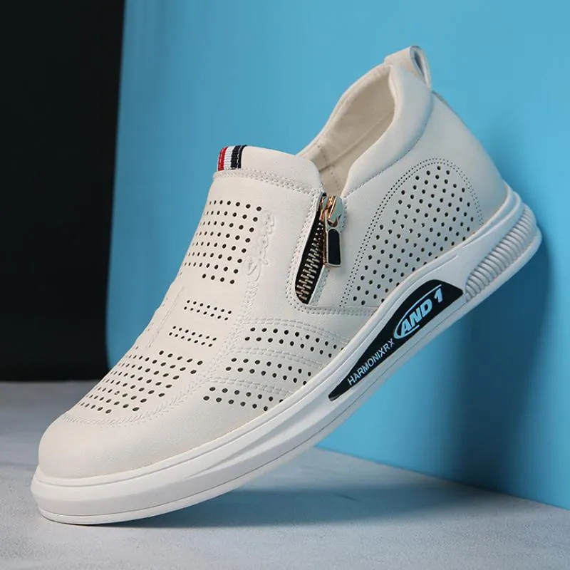 Leather shoes for men - increased height and comfort