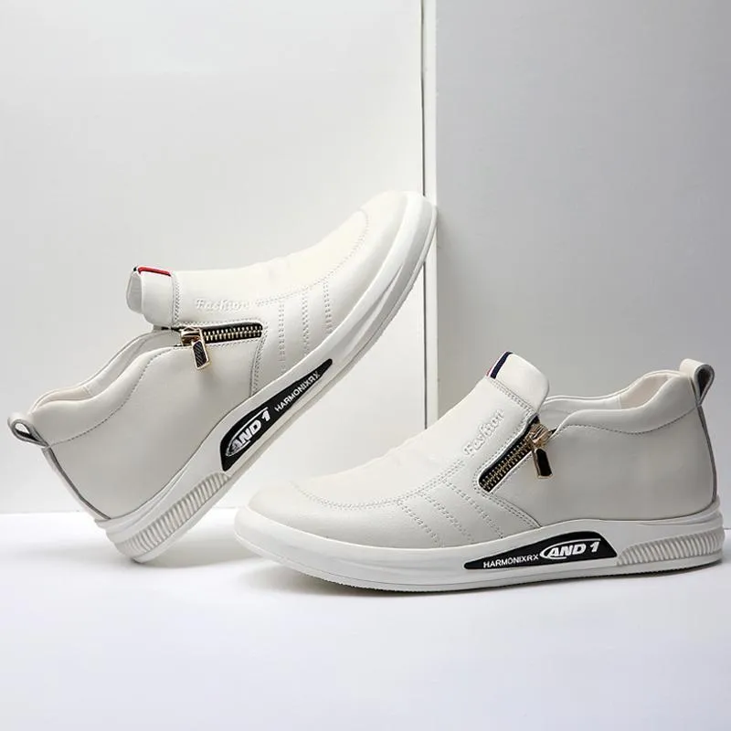 Leather shoes for men - increased height and comfort