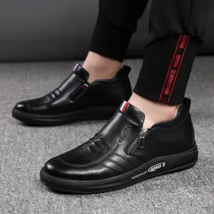 Leather shoes for men - increased height and comfort